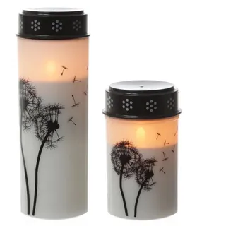 MARELIDA LED Grablichter Pusteblume 21 cm weiß