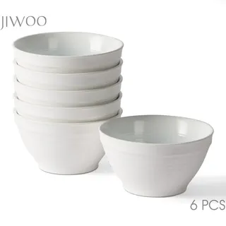 Schale set 6Stück Ø11,8cm Keramik Schalen Dessertschalen Müslischale Snackschale für 6 Personen Bowl Mikrowellen- und Spülmaschinengest - Cyan