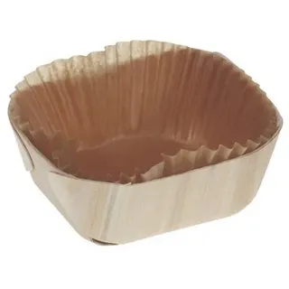 wisefood Backform Holzbackform inkl. Backpapier - 95x85x40mm - ca., (520-tlg) beige