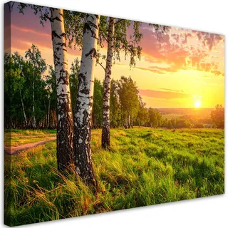 Feeby Leinwandbild, Grün, Textil, Landschaft/Berg, Rechteckig, 120x80 cm, Bilder und Zubehör, Wandbilder, Leinwandbilder