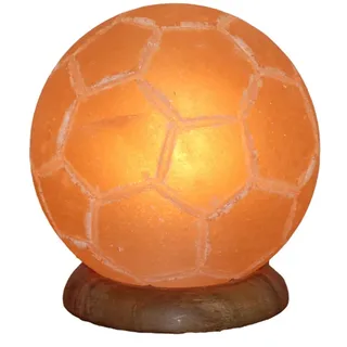 WAGNER LIFE DESIGN Salzkristall-Tischlampe "Fussball", orange, Ø 14cm H: 15cm, 1 Stk., Leuchten, Handgefertigt aus Salzkristall - jeder Stein ein Unikat, H: ca.15 cm