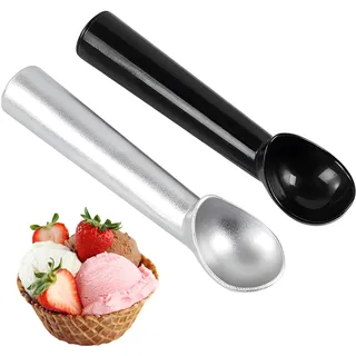 2 Stück Eisportionierer für perfekte Kugeln, Professionelle Eislöffel für harte Eissorten, Eisportionierer, Ideal für Familienfeiern und Gastronomie, Spülmaschinenfeste Eiskugelportionierer