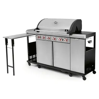 LANDMANN Gasgrill 168cm Edelstahl 22174 BR6.1 DE inkl. Grillplatte - Silber
