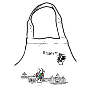 die stadtmeister Kochschürze/Grillschürze Skyline Hannover - als Geschenk für Hannoveraner & Fans der Niedersachsenmetropole oder als Hannover Souvenir