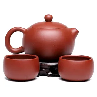 Fine Yixing Ton-Teekannen-Set, chinesische echte handgefertigte Teekanne, 221 ml, mit Filter, Infuse Brew Kungfu-Teekocher