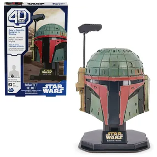 4D Build - Star Wars Boba Fett Helm - detailreicher 3D-Modellbausatz aus hochwertigem Karton, 93 Teile, für Star Wars Fans ab 12 Jahren