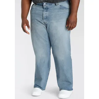 Straight-Jeans LEVI'S PLUS "501 LEVI'SORIGINAL B&T" Gr. 46, Länge 32, blau (stretch it out) Herren Jeans Straight Fit