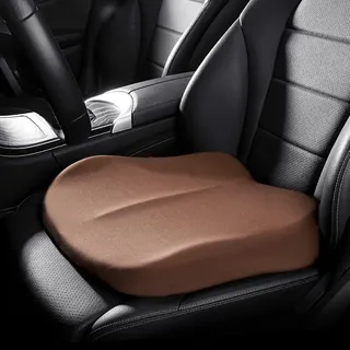 UVCMDUI Sitzerhöhung Auto Erwachsene, Tragbare Keilkissen Auto Sitzkissen Fahrersitz, Weiches Sitzkeilkissen für Auto Kissen Fahrersitz, Vergrößert Effektiv das Sichtfeld um 10cm, Waschbare,Braun