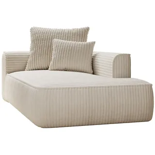 Vente-Unique Recamiere, Beige, Textil, Uni, 1-Sitzer, 180x67x115 cm, Wohnzimmer, Sessel, Relaxliegen
