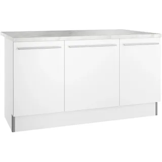 OPTIFIT Kücheninsel »Bern2«, Stellmaße 161 x 96,5 cm, mit durchgehender Arbeitsplatte als Theke weiß