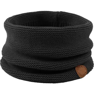 XIAOHAWANG Baby Schal Winter Strickschal Jungen Dick Warm Schlauchschal Mädchen Loop Schal Kinder Rundschal für 1-6Jahren (Schwarz) - 1-6Jahren