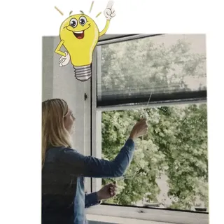 Insektenschutz-Plissee Fliegengitter mit Jalousie Mückenschutz Fenster Plissee