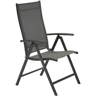 LC Garden Garvio Klappsessel 2 St. 7-fach verstellbar 60 x 70 x 110 cm anthrazit