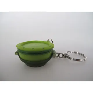 TUPPERWARE Schlüsselanhänger grün MicroGourmet Micro Gourmet Miniatur Anhänger - S