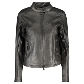 Stylische Damenjacke in Schwarz mit Taschen und Reißverschluss - Schwarz - XS