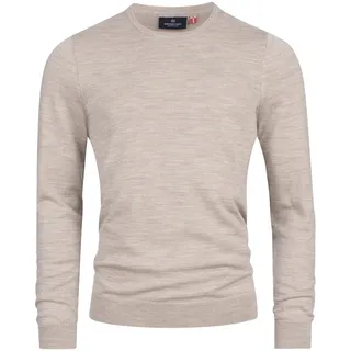 KRONSTADT Herren KSJohannes Strickpullover aus 100% Merinowolle | Herrenpullover Feinstrickpullover für Männer Sand Mix, S - S