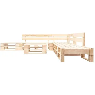 vidaXL 6-tlg. Paletten-Lounge-Set Holz Natur