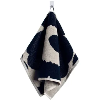 Marimekko - Unikko - Guest Towel - Gästehandtuch - Baumwolle - dunkelblau/florales Muster - 30 x 50cm
