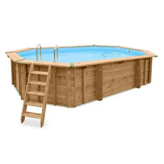 Holzpool ''Java'', Komplettset 6,40 x 4,00 m x 1,36 m