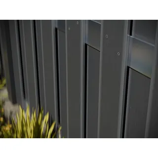 outgarden Sichtschutzelement 180 x 180 cm grau WPC