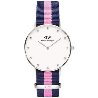 Daniel Wellington DW00100127 Analoge Quarzuhr für Herren mit Lederband, Rotgold/Schwarz, misura unica, Armband