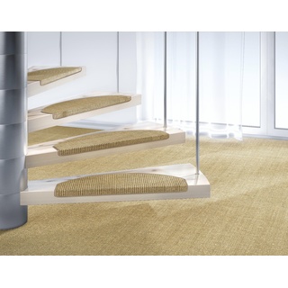 Stufenmatte DEKOWE "Mara S2" Teppiche Gr. B/L: 25 cm x 65 cm, 5 mm, 15 St., beige (champagner) Stufenmatten 100% Sisal, große Farbauswahl, selbstklebend, auch als Set 15 Stück