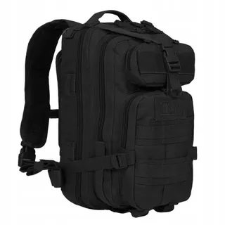 HI-TEC - Magnum Fox Backpack Black ca.25L (Rucksack) Schwarz LARGE großer Ranzen Assault Pack