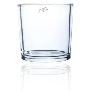 Glasvase HEAVY Windlicht Kerzenglas Vase Glas Tischvase Zylinder, 14 cm