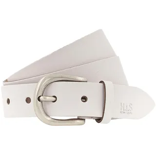 H.I.S. Damengürtel Leder weiß 105