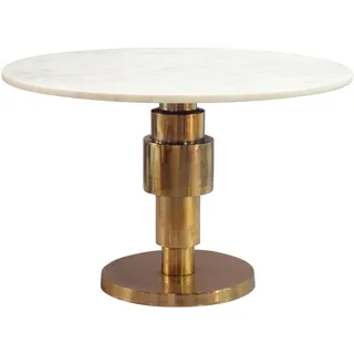 FineBuy Couchtisch in Weiß / Marmor / 60x60x39 | Gr.: onesize