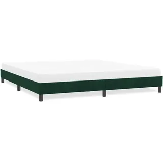 Bettgestell Ohne Matratze Dunkelgrün 180x220 Cm Samt