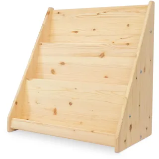 Ehrenkind® Bücherregal aus Kiefer | Kinder Bücherregal mit Kippschutz und Umweltfreundlicher Lackierung – Regal Kinderzimmer, Ideal für Junge und Mädchen 60 cm transparent lackiert