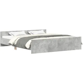 vidaXL Bettgestell 200 x 200 cm H2 Grau