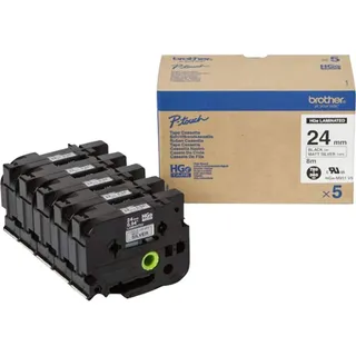 Brother HGEM-951V5 24mm schwarz auf silber