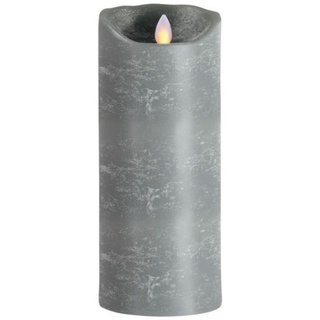 SOMPEX LED-Kerze Flame LED Kerze grau 23cm (Kerze), fernbedienbar, integrierter Timer, Echtwachs grau