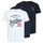 Ethan Kurzarm-T-Shirt 3 Einheiten Black Black White Navyblazer M
