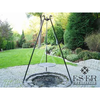 PETER - DREIBEIN-SCHWENKGRILL - 50 cm aus Edelstahl mit Kurbel