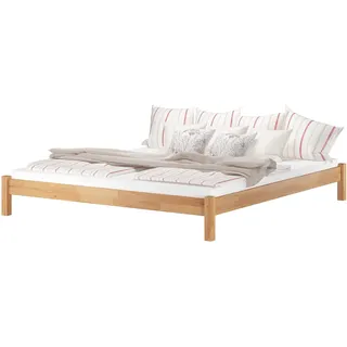 Erst-Holz®Doppelbett Futonbett ohne Kopfteil 200x200 Buche Massivholz wählbares Zubehör V-60.84-20ohne Zubehör