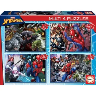 Educa - Kinderpuzzle Ultimate Spider-Man | 4in1 Puzzleset 50/80/100/150 Teile | Spiderman, Marvel | ab 5 Jahren (18102)