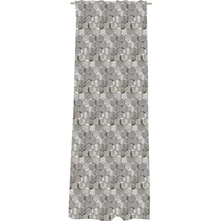 Esprit Fertigvorhang E-Modernina, Grau, Hellgrau, Dunkelgrau, Textil, Kreise, 130 cm, für Stange und Schiene geeignet, Wohntextilien, Gardinen & Vorhänge, Fertiggardinen, Fertiggardinen