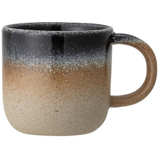 Bloomingville Tasse Aura, Porzellan, in Braun/Blau, 200ml, für Tee und Kaffee blau|braun