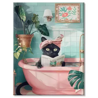 LZLHDE Malen Nach Zahlen Erwachsene, Malen Nach Zahlen Katze, Paint by Numbers Leinwand Diy ölgemälde set mit Pinsel und Acrylfarbe als Geschenk für Wanddeko 40x50cm