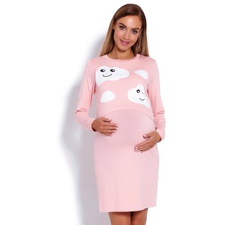 PeeKaBoo Umstandsnachthemd Stillnachthemd Nachthemd Stillen Schwangerschaft rosa L/XL