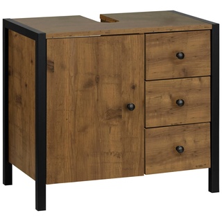 Home affaire Waschbeckenunterschrank Chris B/H/T: 60 cm x 55 35 cm, 1 braun Bad-Waschbecken-Unterschränke Badmöbel