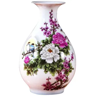 Keramikvase im chinesischen Stil, dekorative Blumenvase, Tischdekoration, Tischdekoration, Tischdekoration, Vase, D