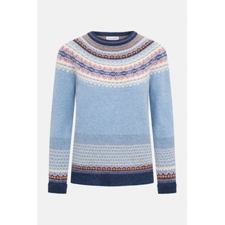 ERIBÉ Alpine Sweater Damen Pullover Hellblau Fairisle