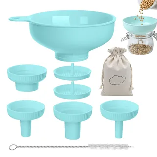 HUNYA Trichter Küche, Breiter Mund Küchen Trichter, Trichter Mit 4 Größen Ausläufen, Trichter Sieb, Zum Befüllen Von Breiten Und Regulären Mason Jars, Gewürzen, Shampoo
