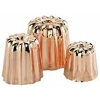 De Buyer 6820.35 Gezackte Kuchenform Cannelés Aus Bordeaux Aus Verzinntem Kupfer 3,5Cm
