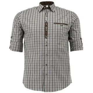OS Trachten Trachtenhemd Nuravo Regular Fit schwarz 49/50
