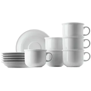 Thomas Porzellan Geschirr-Set Trend Weiss Kaffeetasse 2tlg. Set6, Porzellan weiß